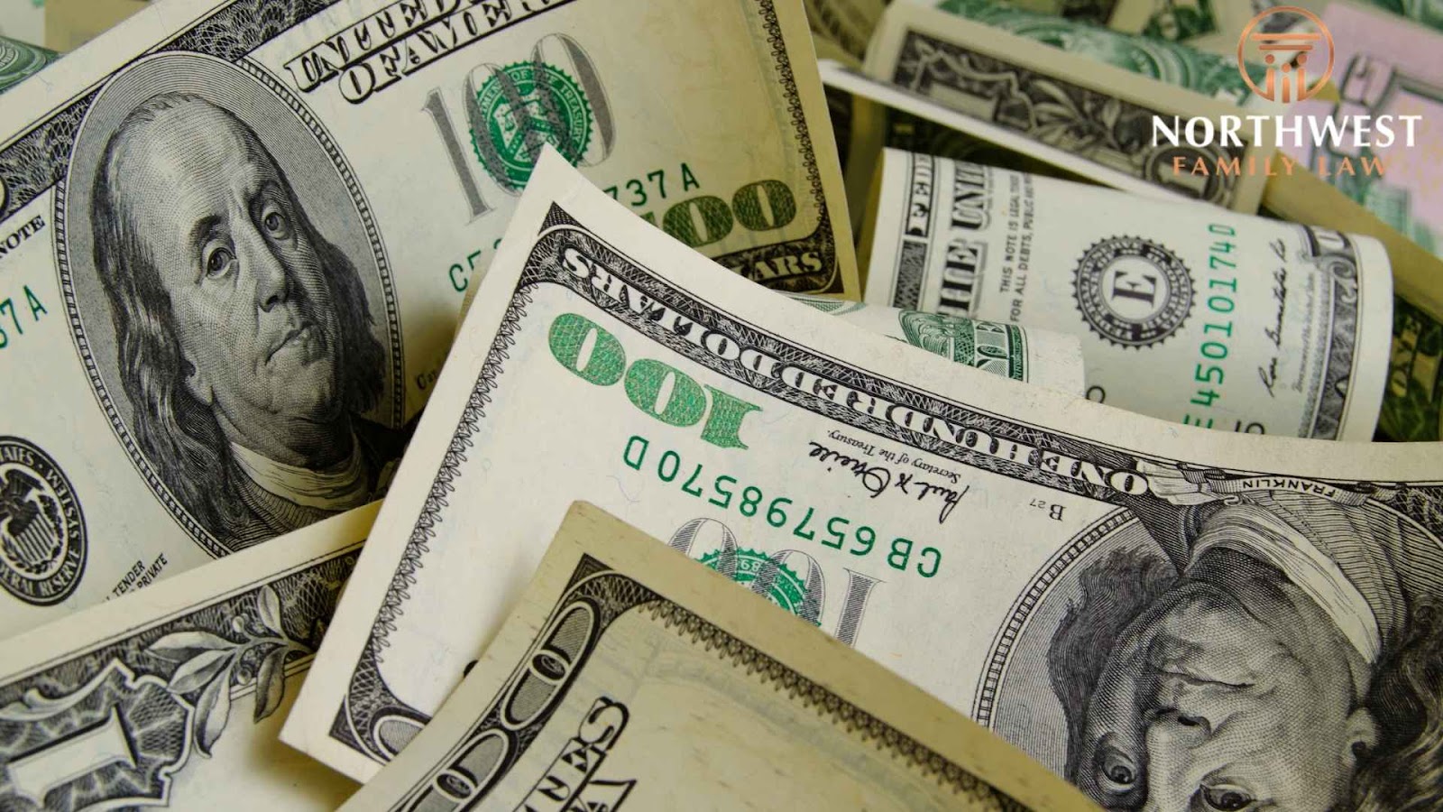 Pile of US dollar bills.