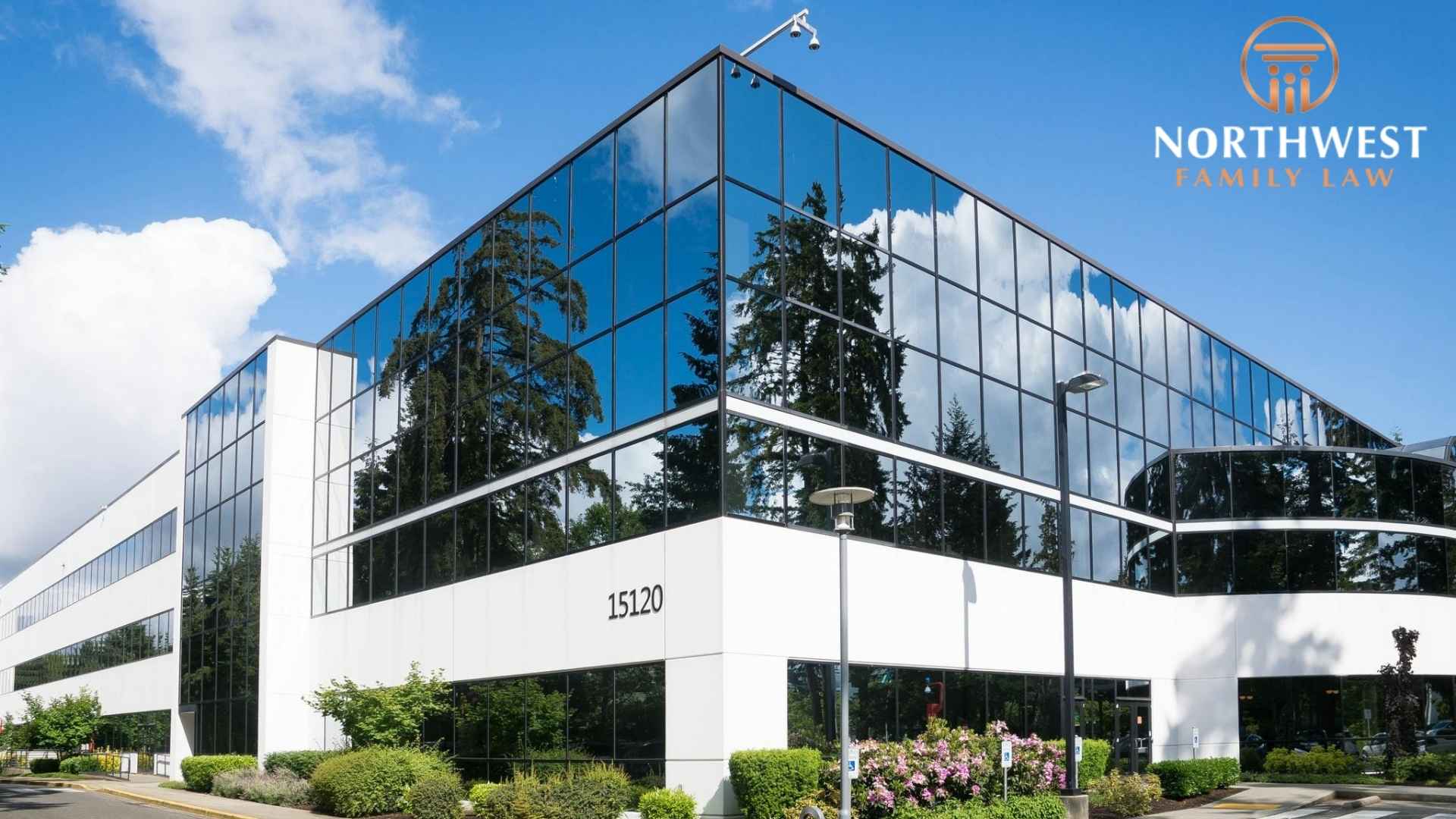 Image of the Microsoft Offices located in Redmond, a city where high asset divorces are common.