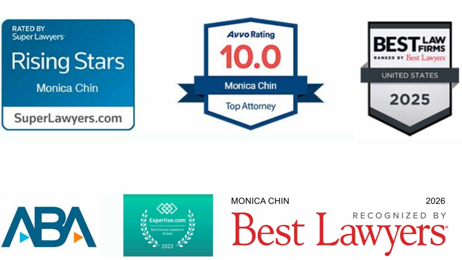 Northwest Law firm awards and recognitions badges.
