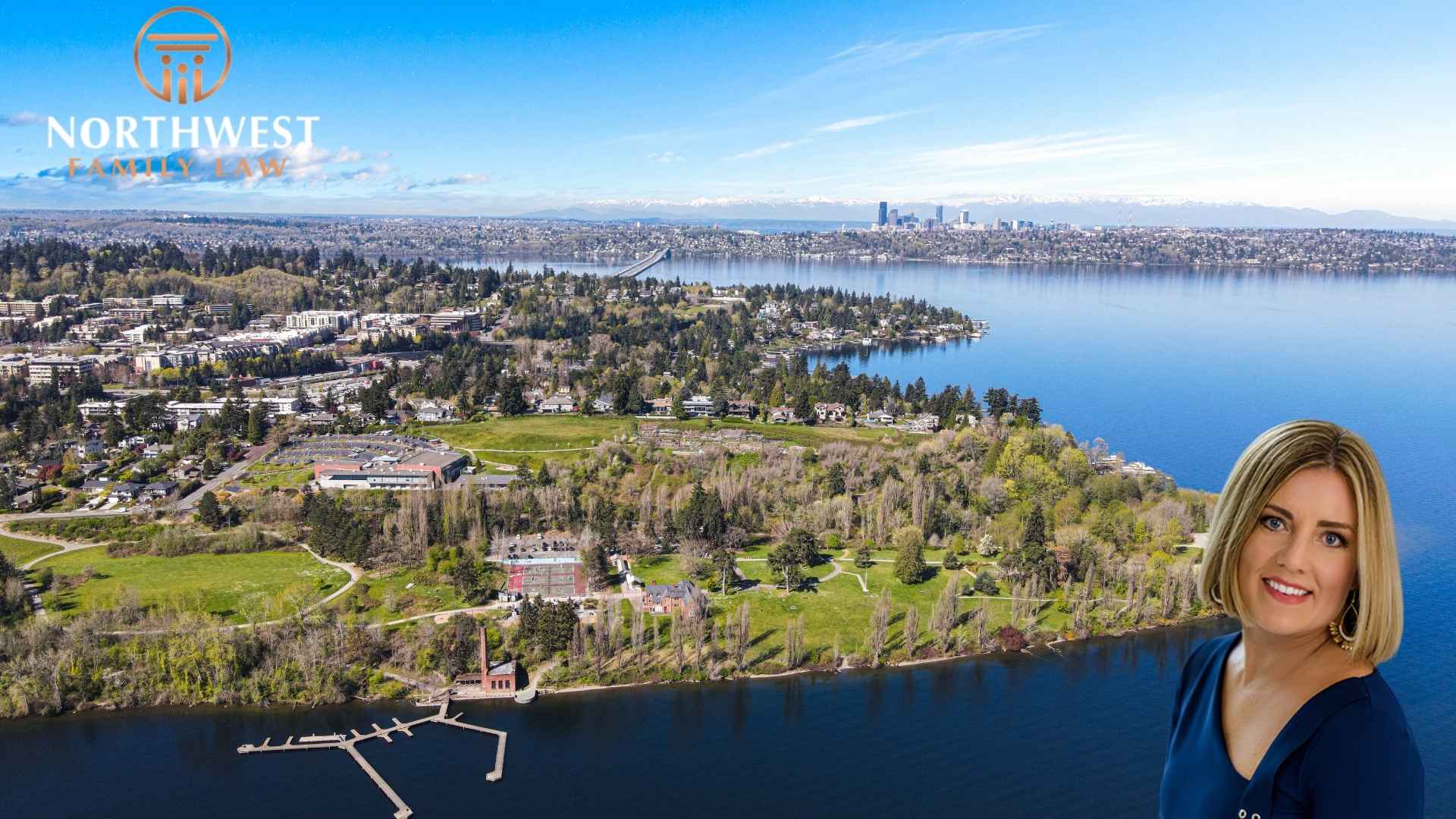 Aerial view of Northwest Family Law office location.
