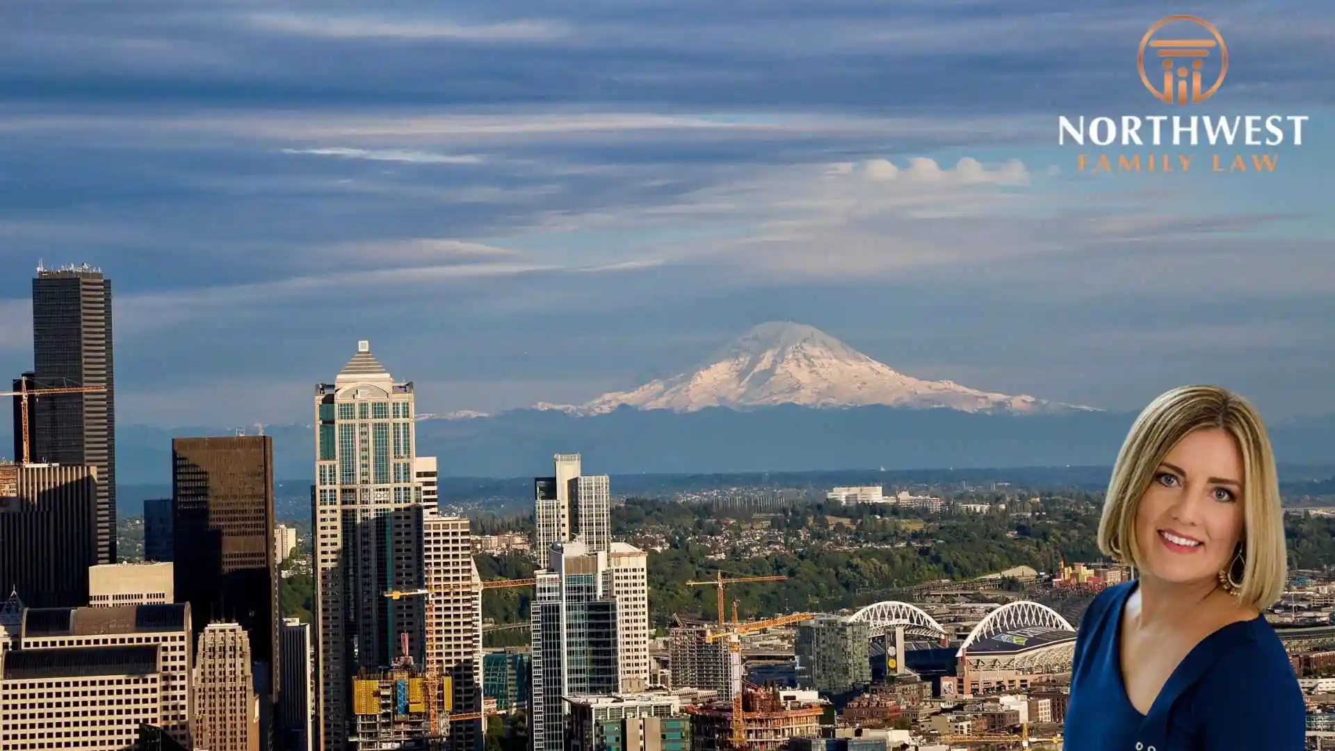View of the downtown Seattle skyline, with mountains in the back, where many high net worth individuals reside.