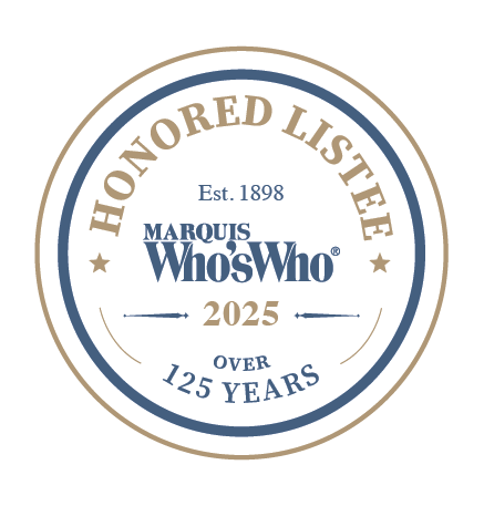 Marquis Who's Who 2025 honored listee badge